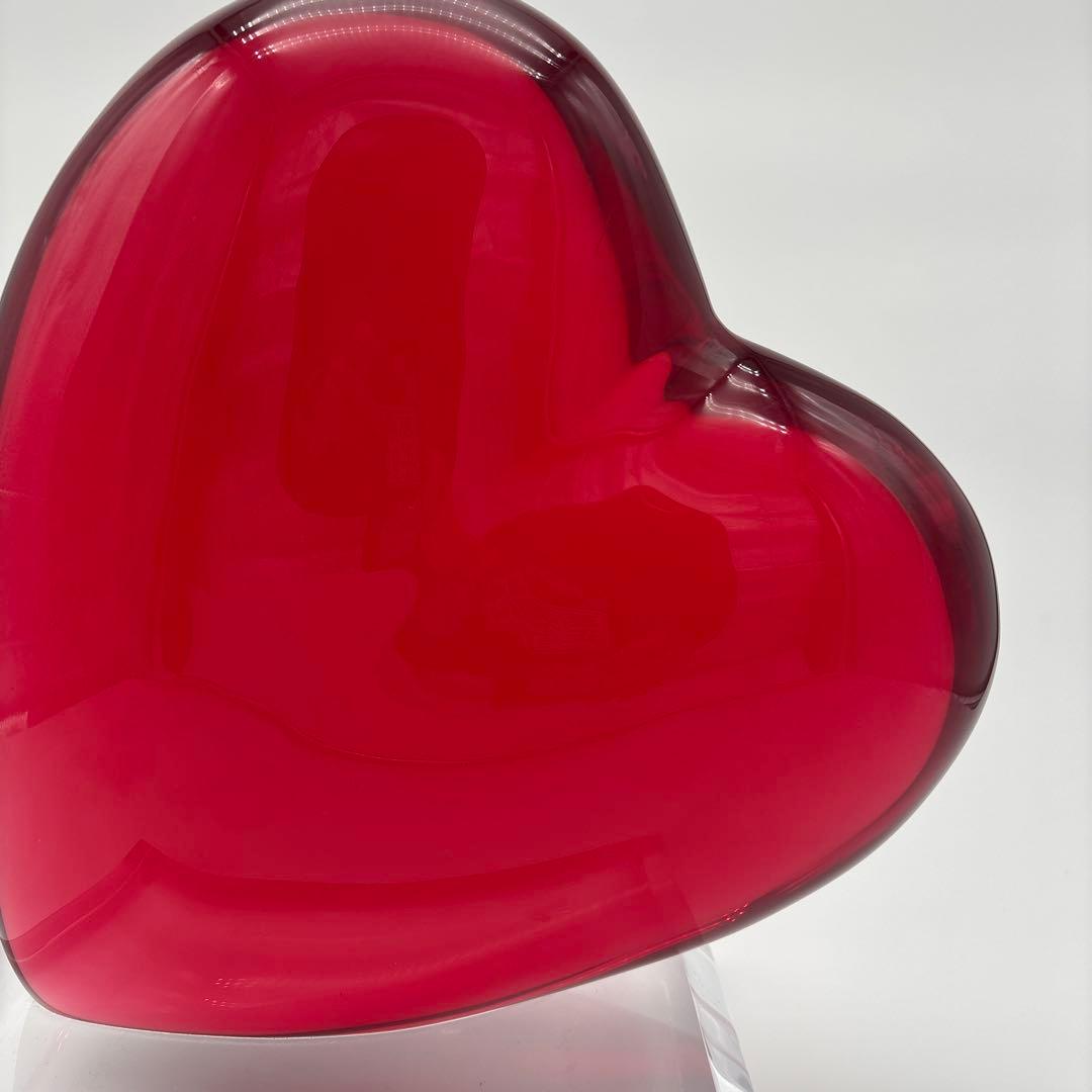 赤ハート型アクリル置物Shlomi Haziza PAULE 　高さ３０cm