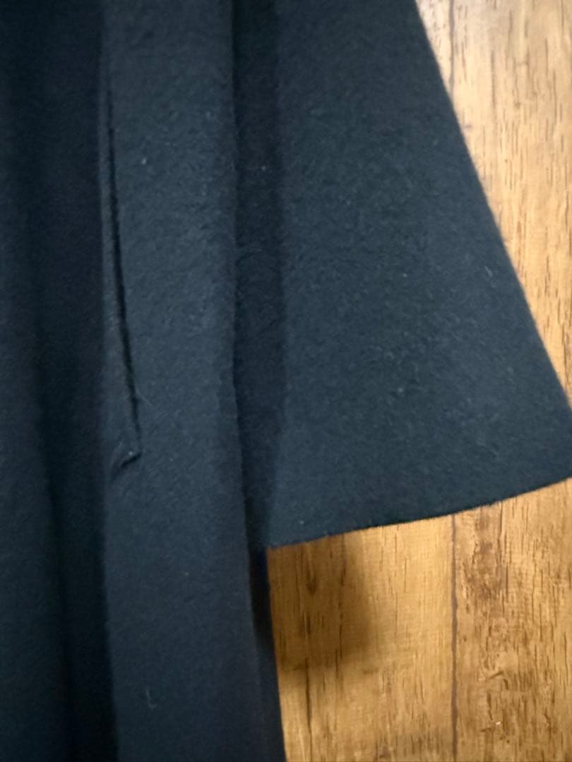 ウール混バルマカーンコート　ロングコート　ミズイロインド