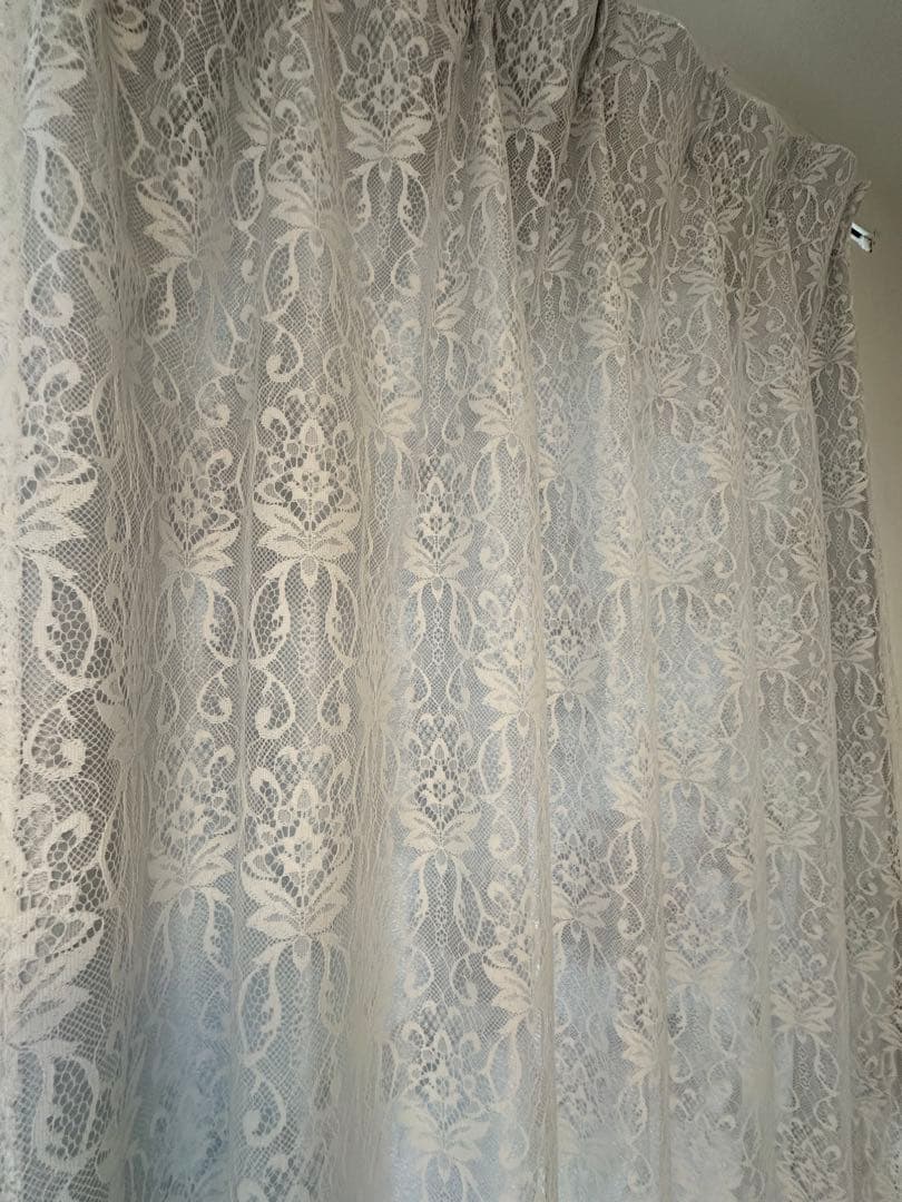 【BABY BLUE】francfranc ダブルカーテン ホワイト 2枚