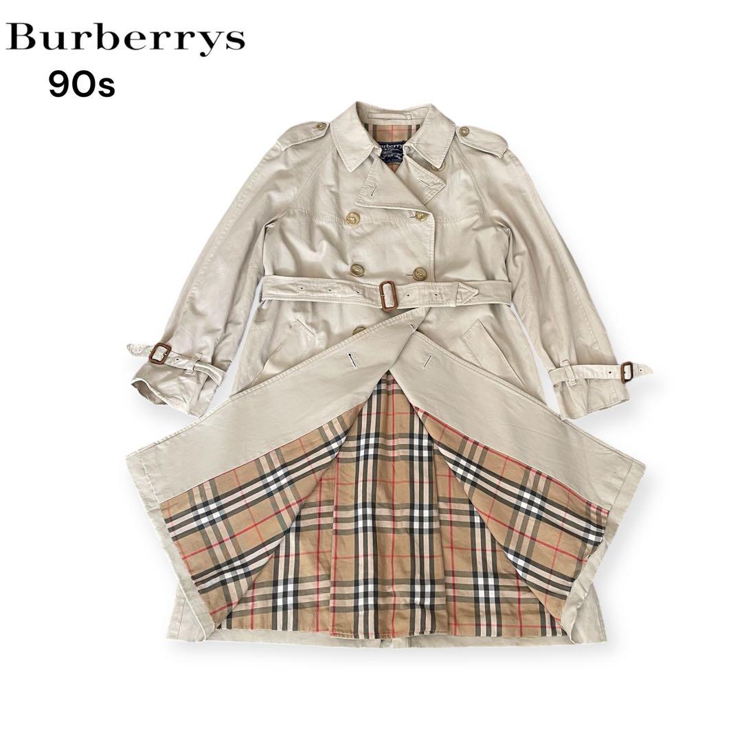 vintageバーバリーズ トレンチコート ノバチェックライナー 英国製ベージュ