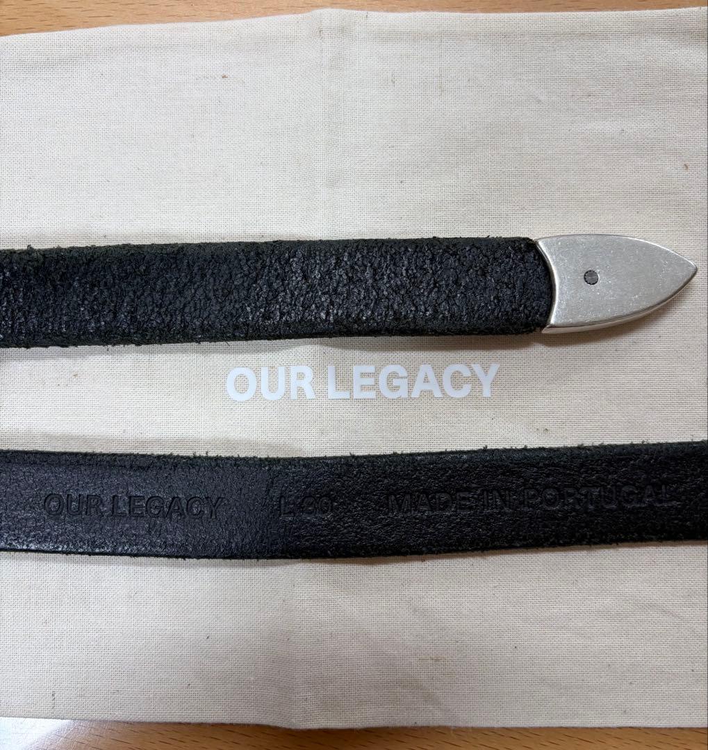 OUR LEGACY 2cm belt サイズ80 black