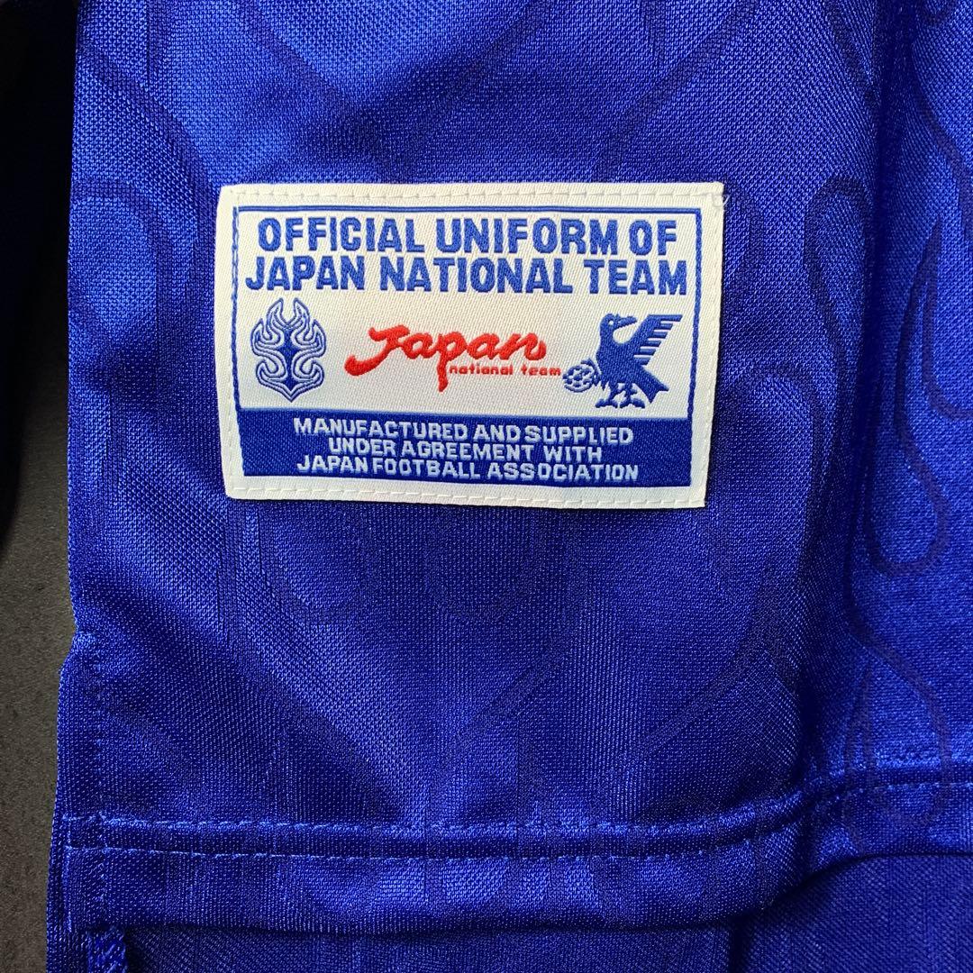 98年 サッカー 日本代表 ホーム 長袖 XL 炎 フランスW杯 ゲームシャツ
