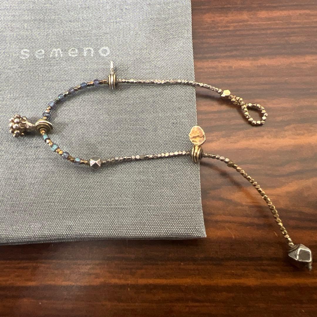 semeno セメノ ビーズチャーム ブレスレット シルバービーズ