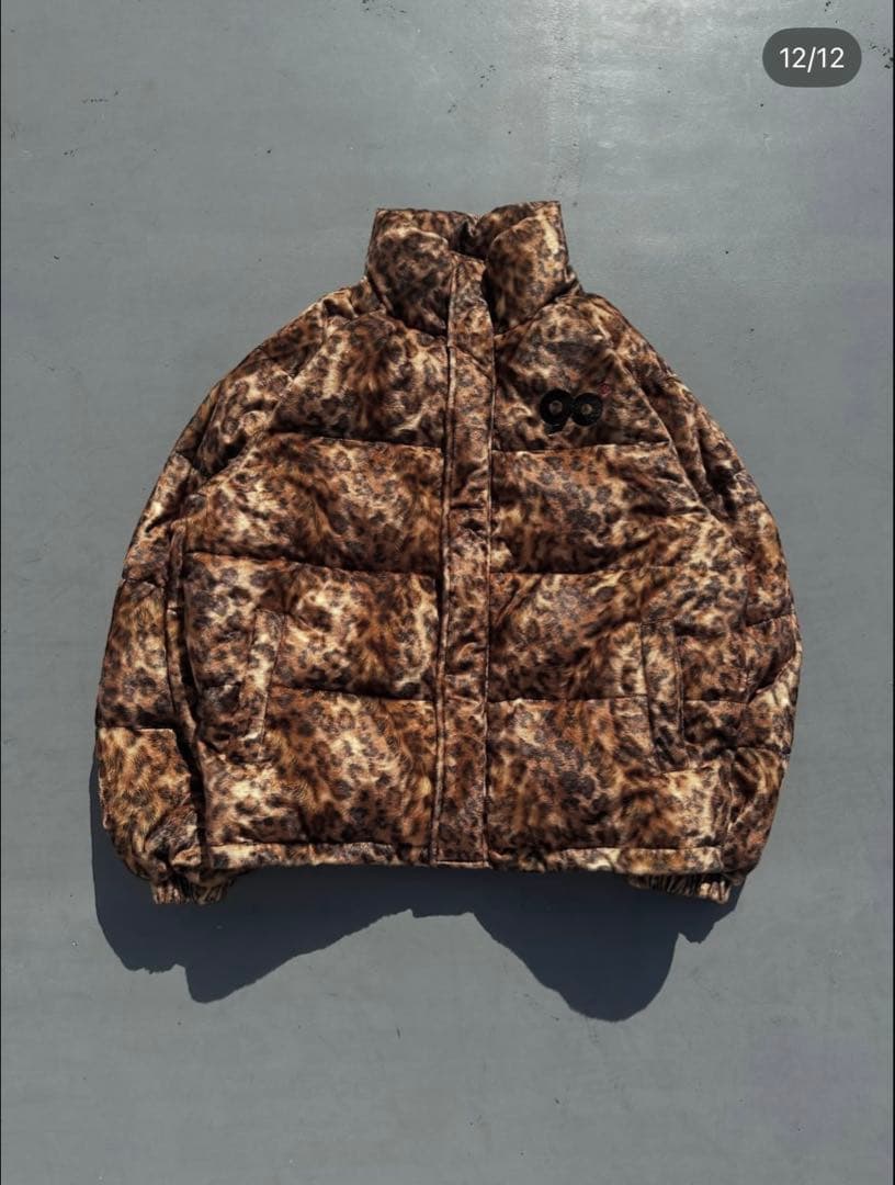 9090 ダウン アウター ジャケット ヒョウ柄 レオパード柄