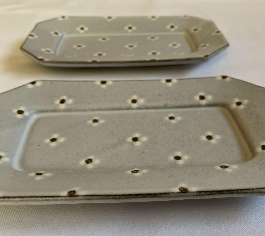 新品　葛西国太郎 HANI DAISY 長角皿　2枚セット