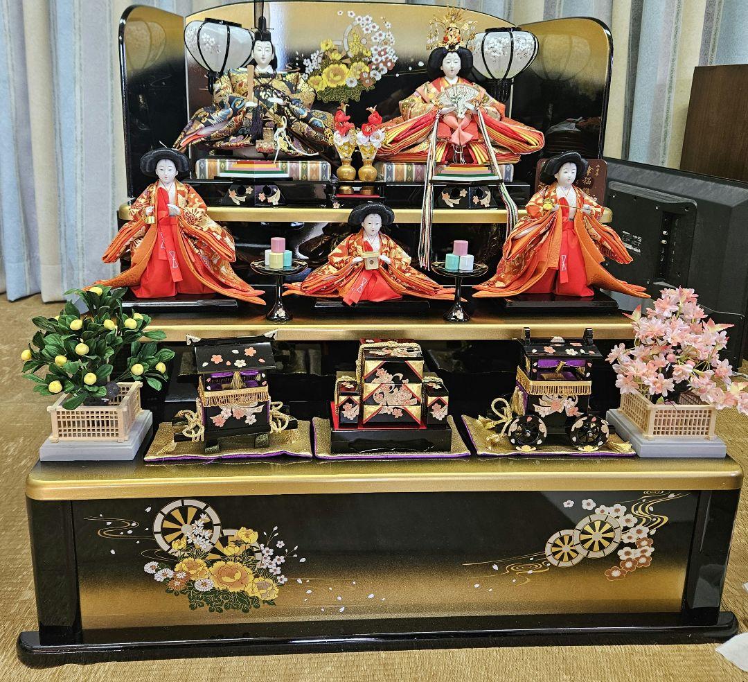 【極美品】秀月 雛人形 三段飾り 揃い 伝統工芸