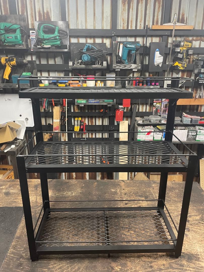 【３台までの特別価格sale】3段幅600mmアイアンシェルフ 植物棚