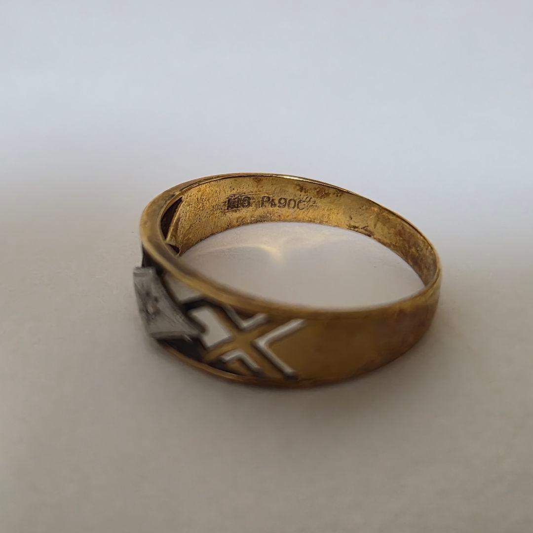 K18 PT900 コンビリング　ノーブランド