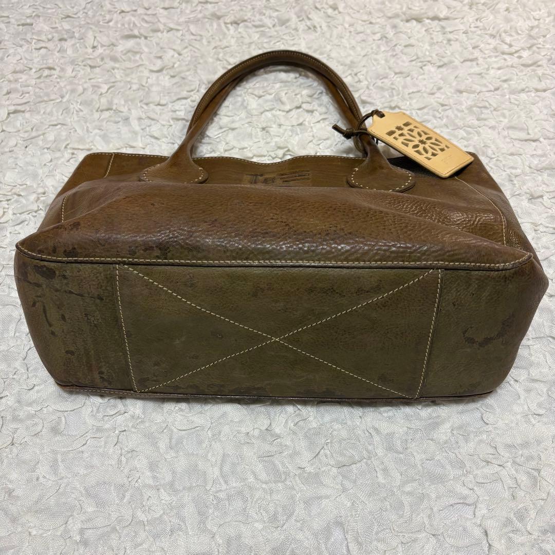 【極美品】ゲンテン 工具ロゴ トスカーナレザー肩掛けトートバッグ　3点セット