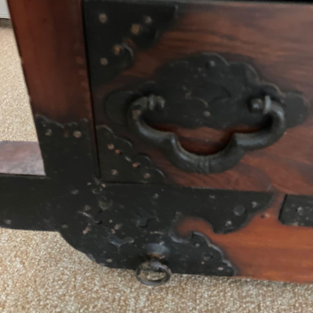 アンティーク 和箪笥　船箪笥　車箪笥　鉄金具