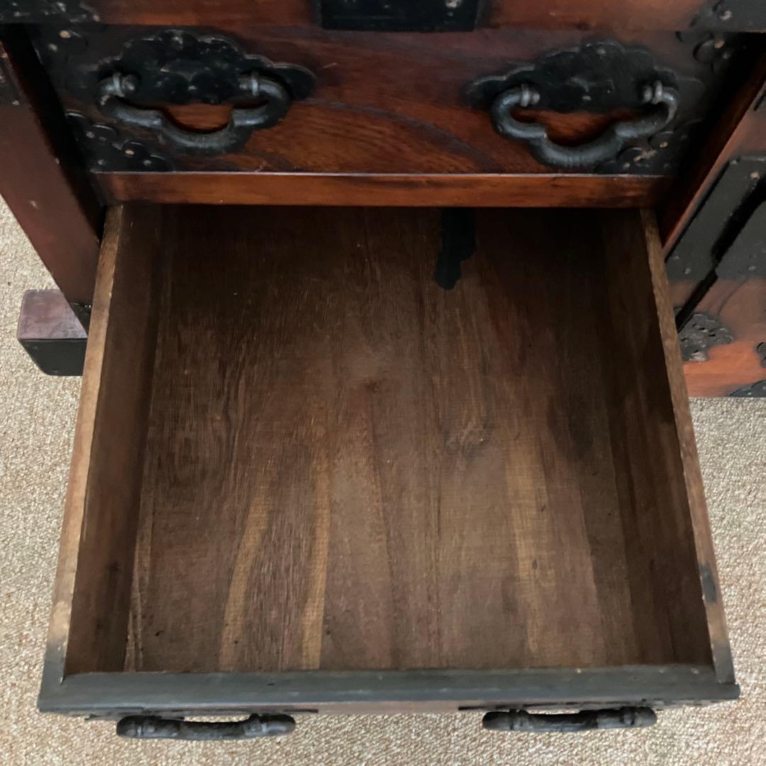 アンティーク 和箪笥　船箪笥　車箪笥　鉄金具
