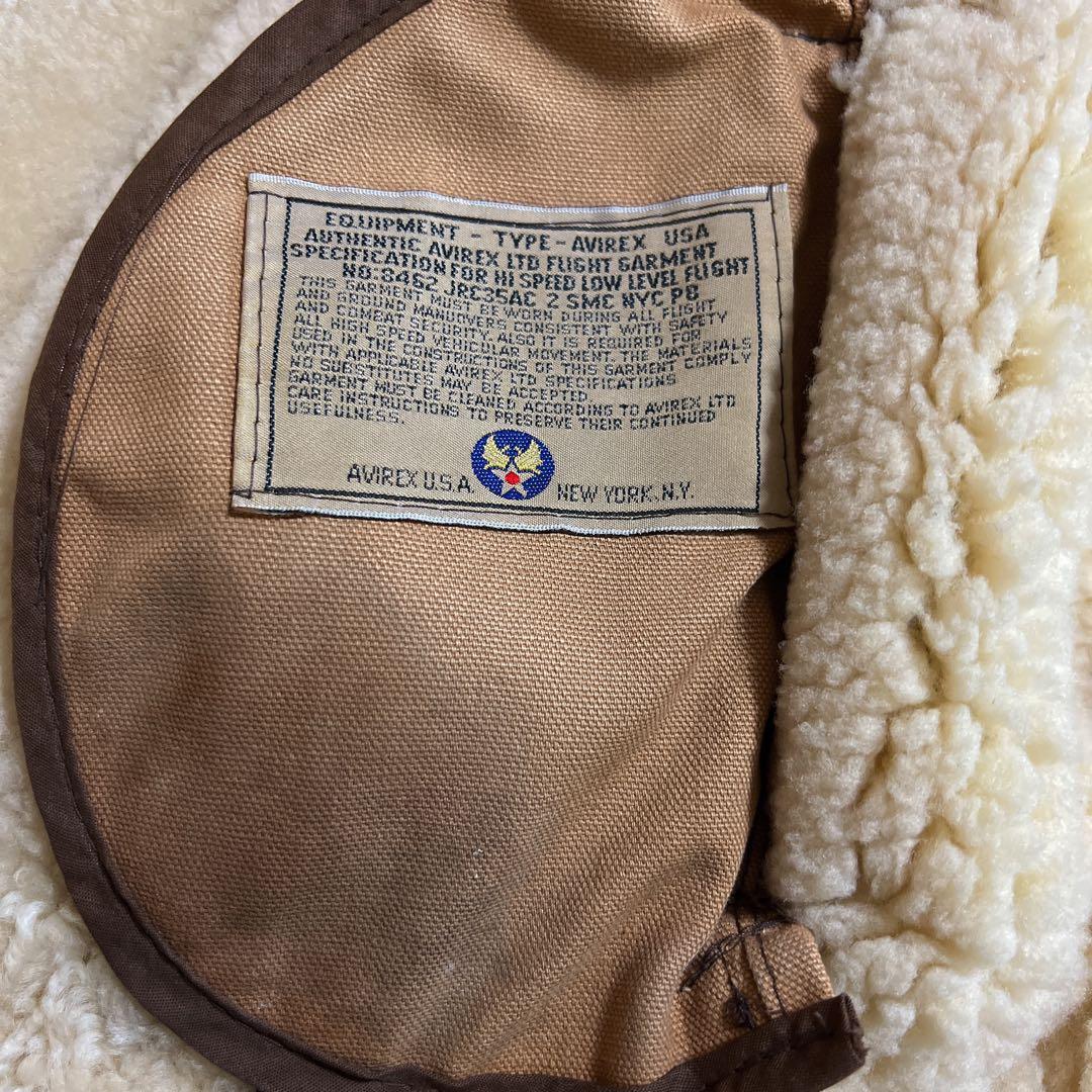 AVIREX B-3 レザームートンジャケット　38 MADE IN USA