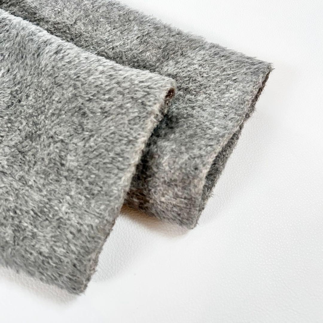 うさぎさまマックスマーラ アルパカシャギー フードベルテッドコート ラップコート