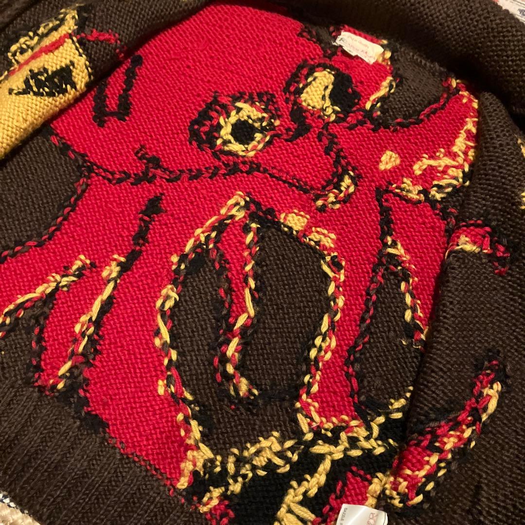 バ*ン様 カーディガン　カウチン　タコ　蛸　ドライボーン　ニット