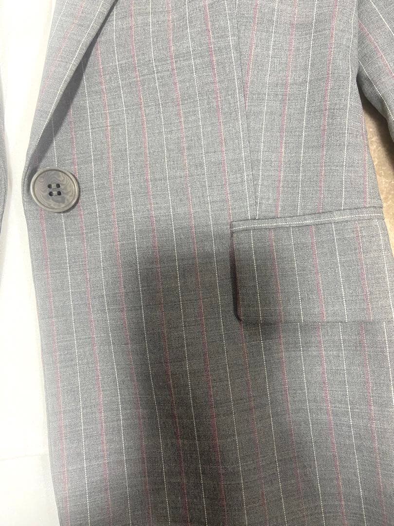 Theoryグレー×ピンク♡パンツセットアップスーツ〻美品