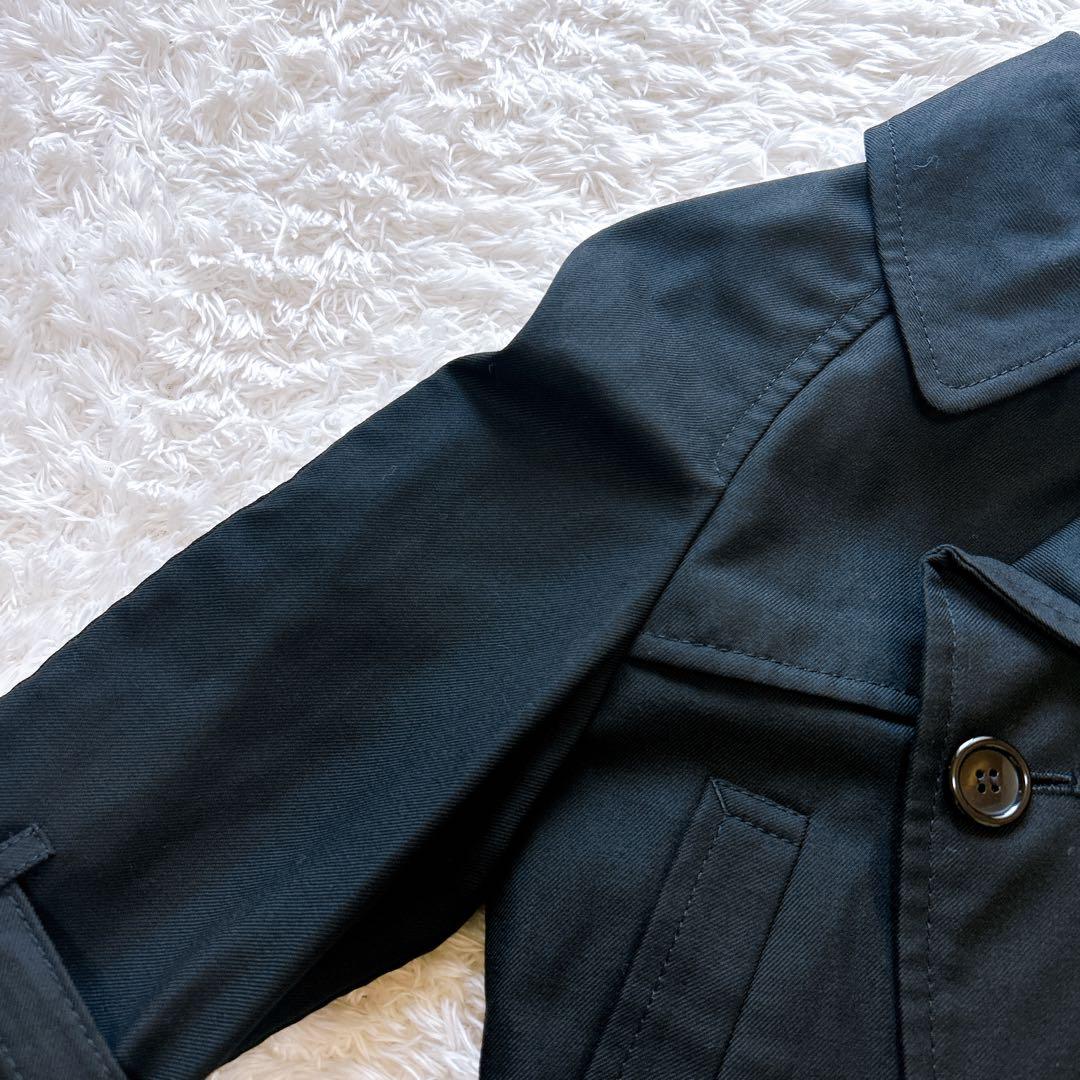 美品　トリココムデギャルソン トレンチコート　ショートブラック　黒