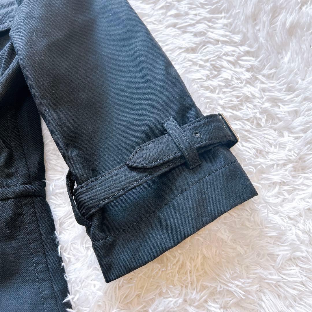 美品　トリココムデギャルソン トレンチコート　ショートブラック　黒