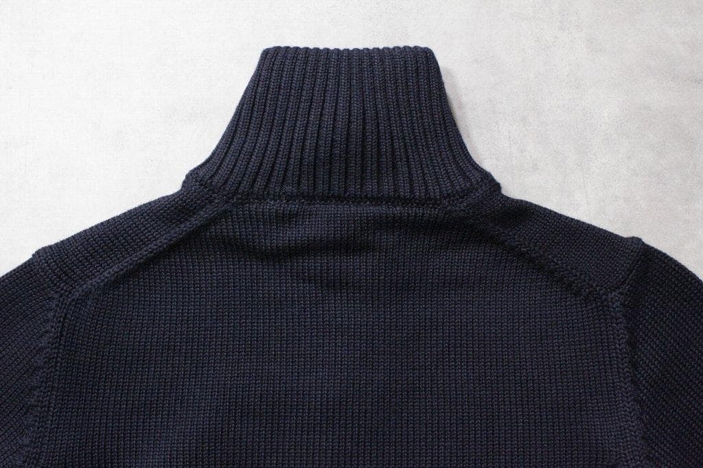 ZANONE★新品8.9万円ザノーネ「CHIOTO」スタンド衿カーディガン46紺