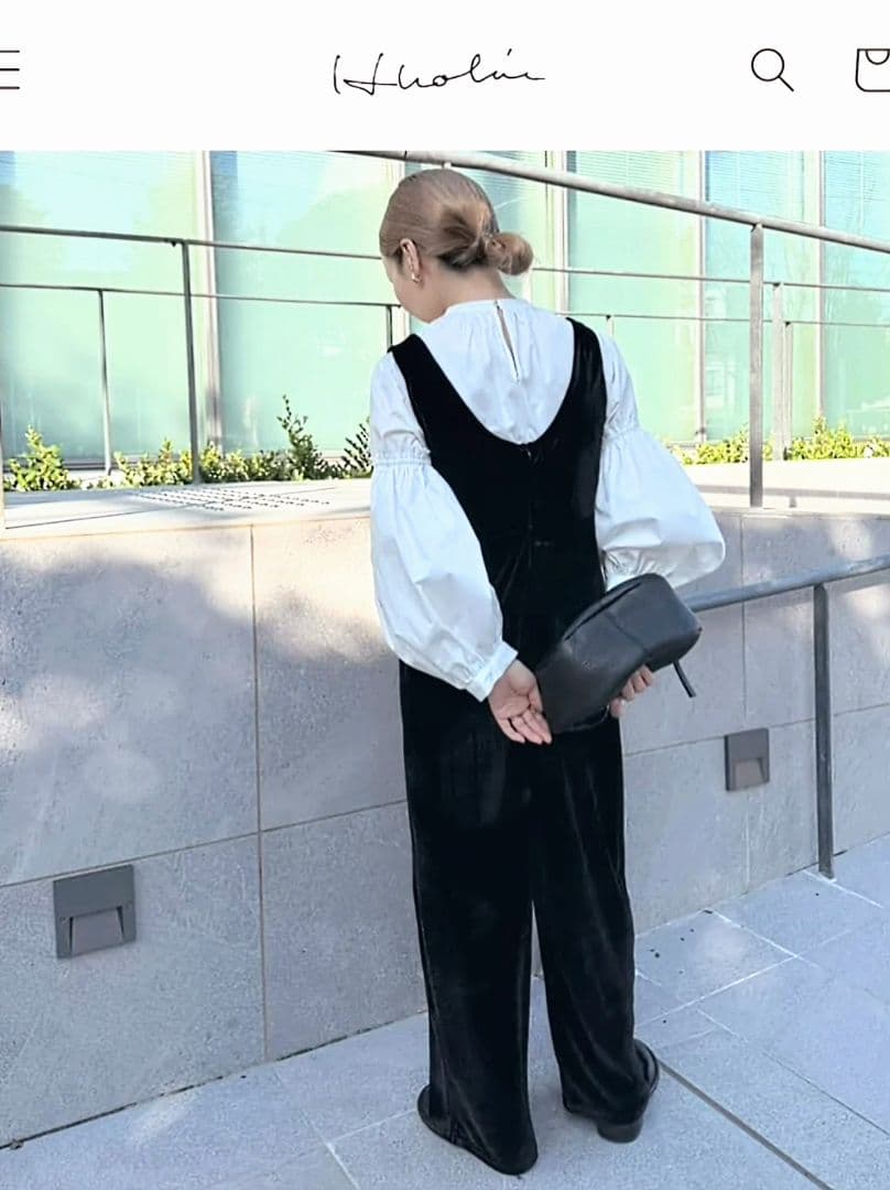 【 新品タグ付 】hholic エイチホリック ベロア オールインワン