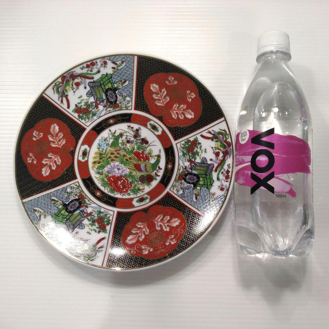 古伊万里 金襴手 金彩 色絵 色錦 花鳥文様 豪華絢爛 中皿 大皿 22cm