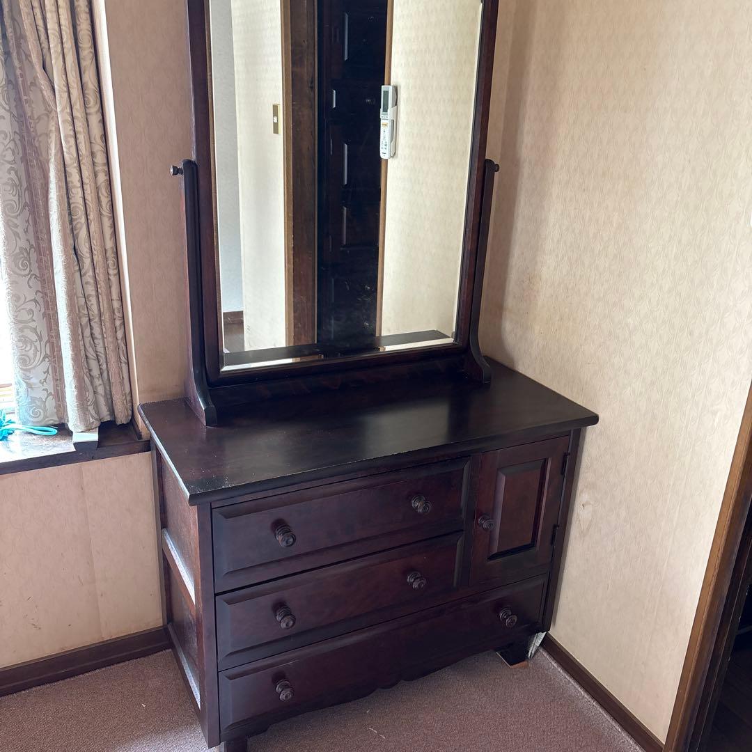 北海道民藝家具　アンティーク家具　ドレッサー　鏡台　北海道民芸家具