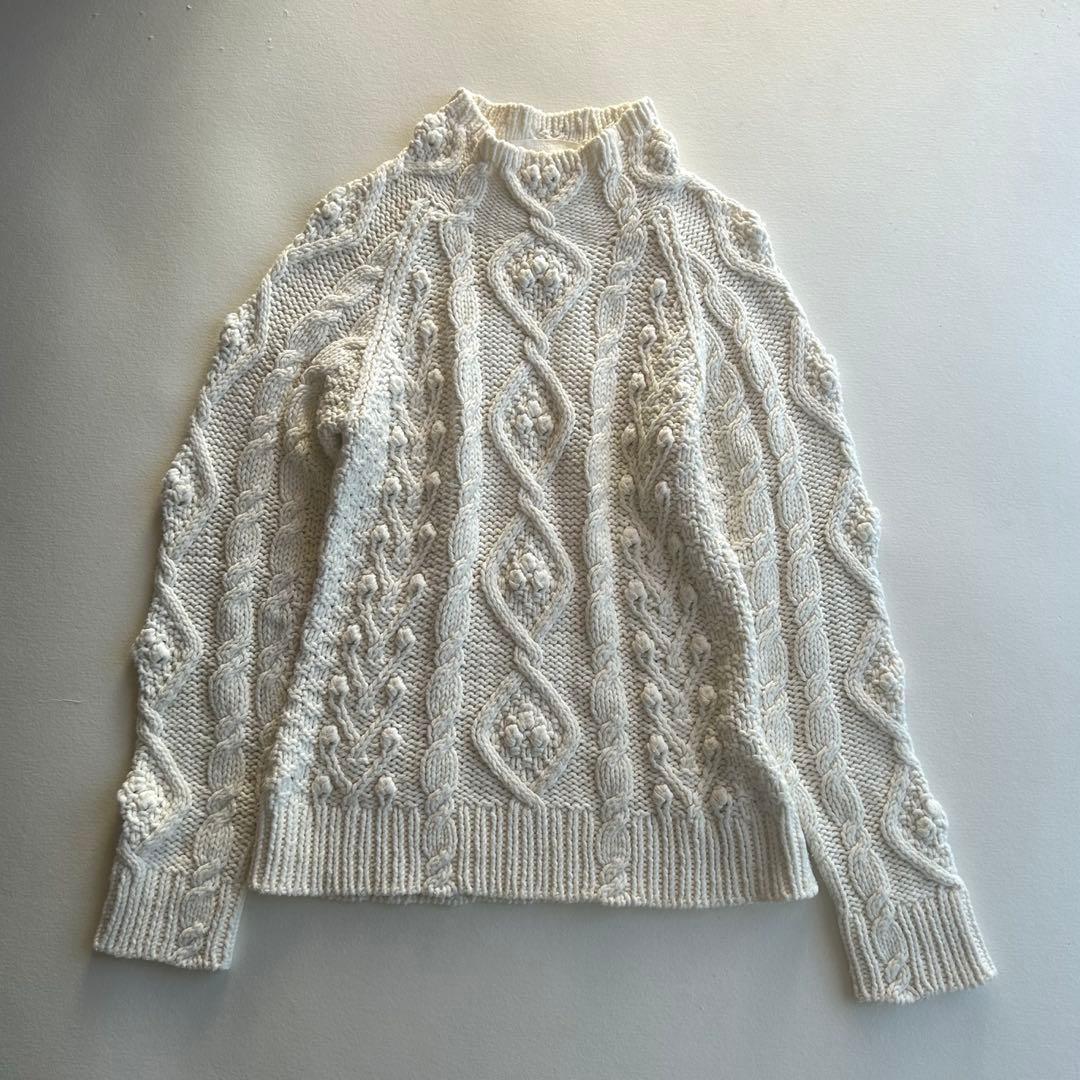 PINK HOUSE ピンクハウス　ケーブルニット セーター　ホワイト　白