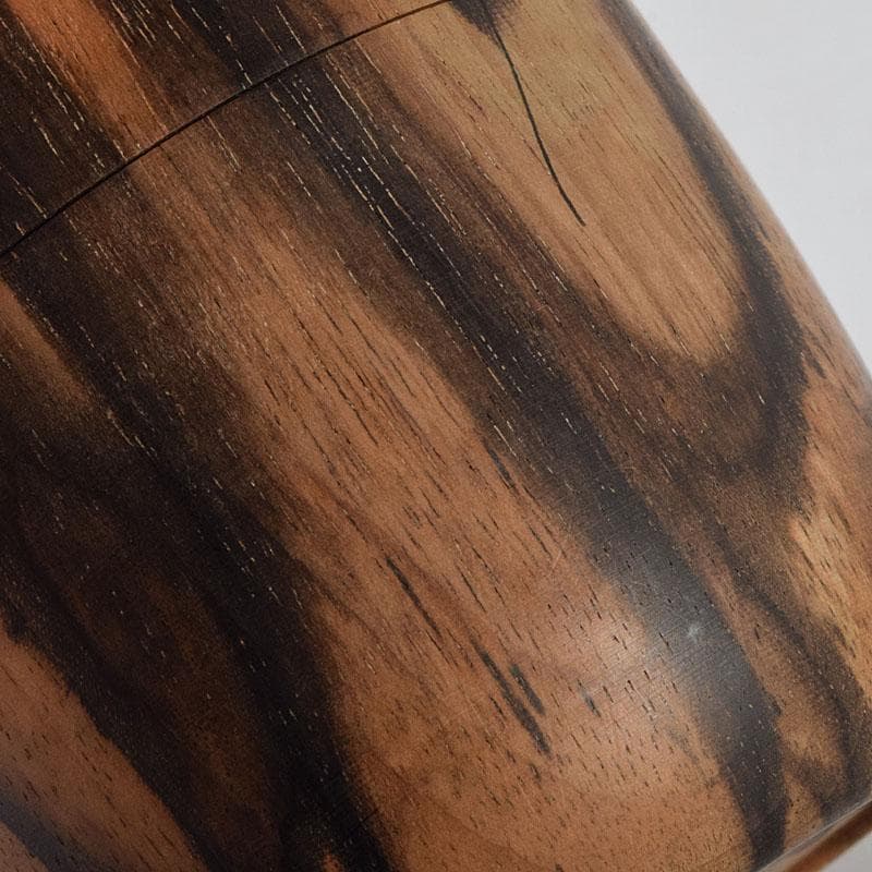 茶道具　天然木　黒柿製　棗　V　9048