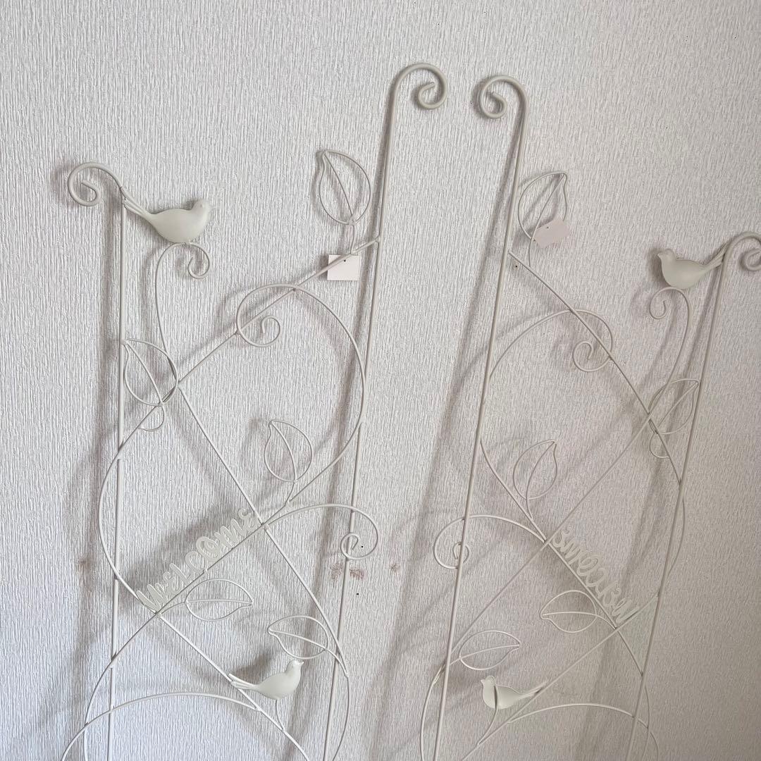 スワンでお願いします。アイアンホワイトwelcomeフェンス１枚ラストです