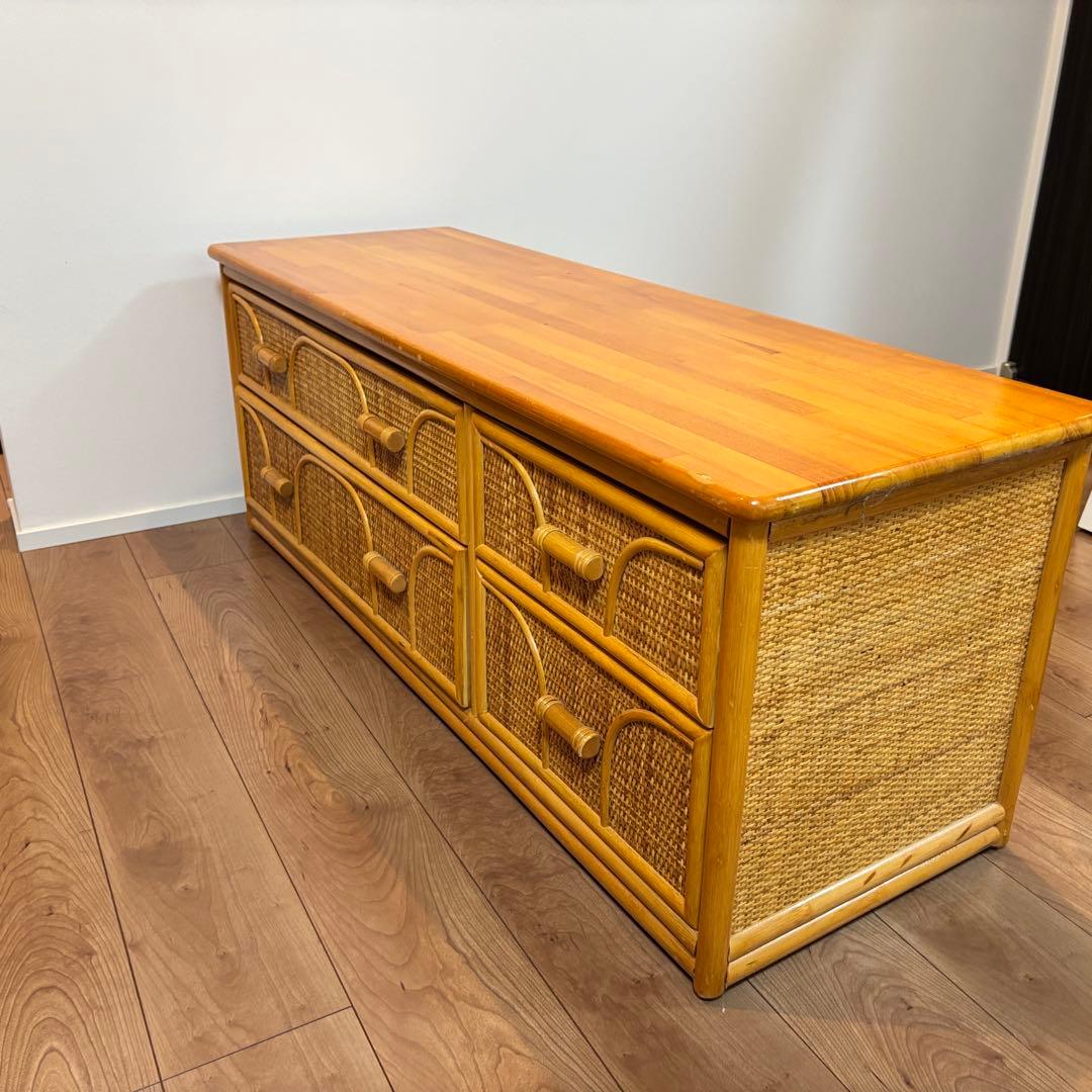 早い者勝ち‼️ラタン サイドボード チェスト 籘 横幅120cn