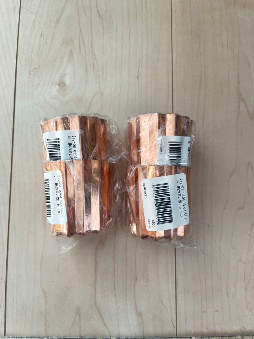 浅井商店　銅カヌレ形　トールサイズ　新品未使用4個セット