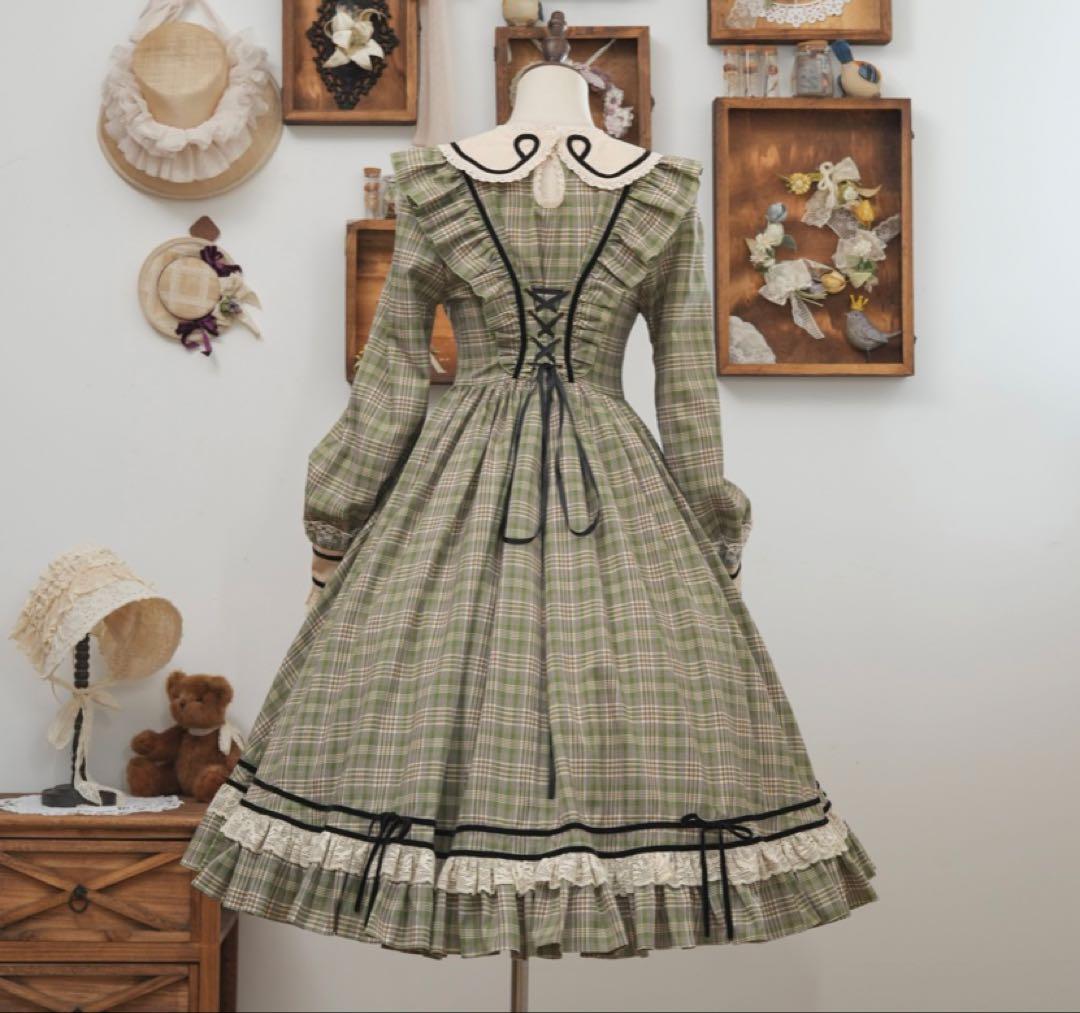 【美品】星箱works 小鳥恋歌2.0 ワンピース グリーン Lサイズ