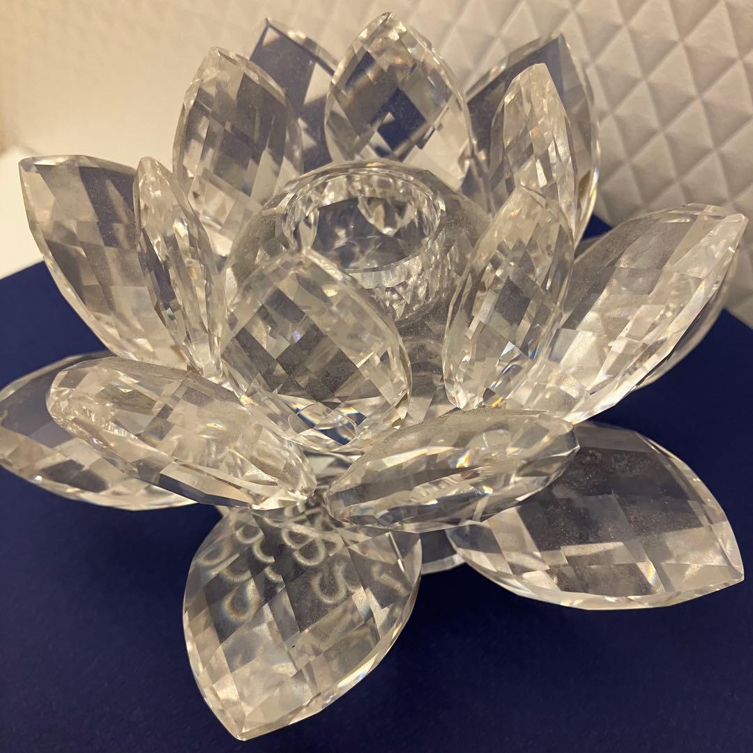 SWAROVSKI スワロフスキー 水蓮　睡蓮 クリスタル　置物 インテリア