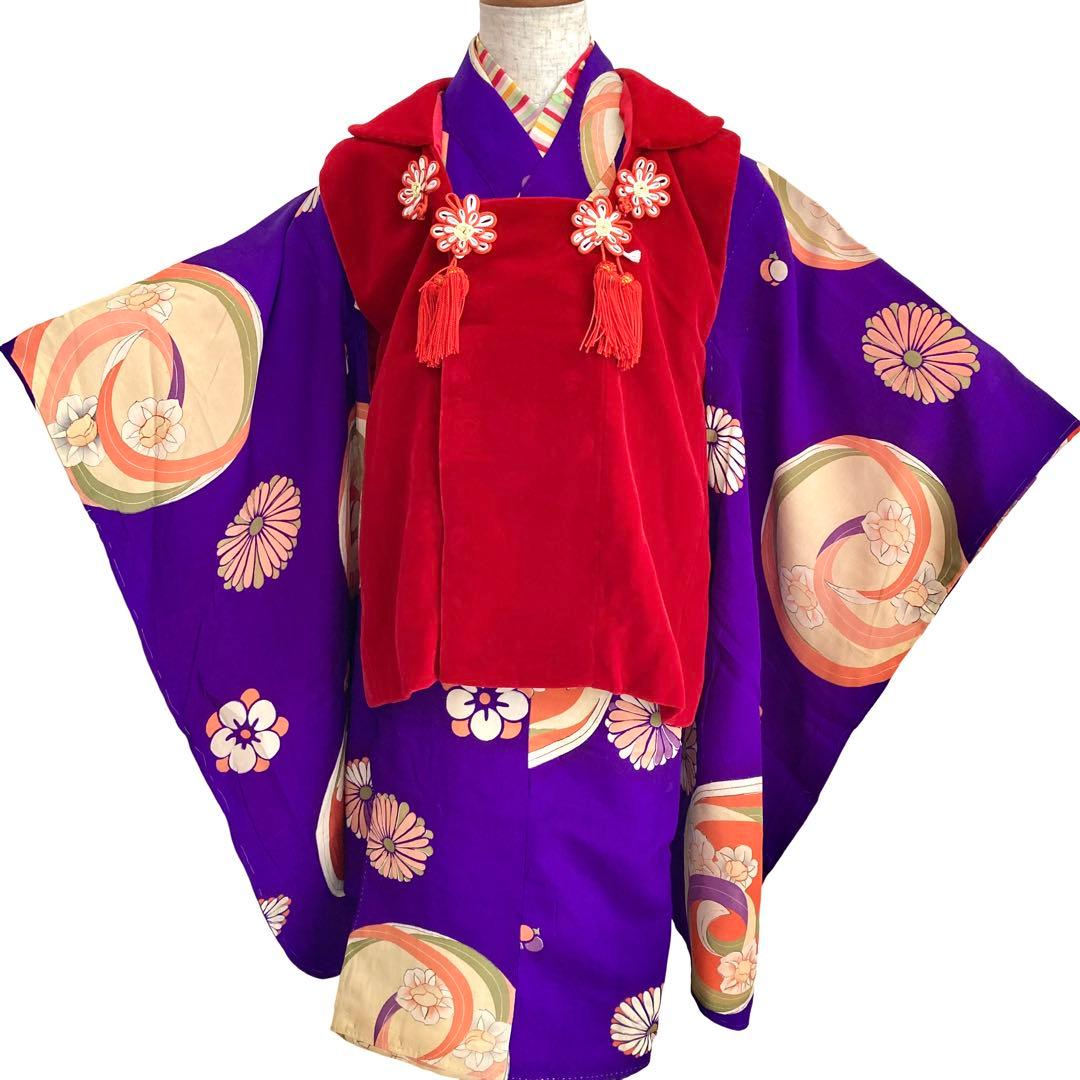 アンティーク3歳 女の子 子供着物 七五三 アンティーク着物 NO5