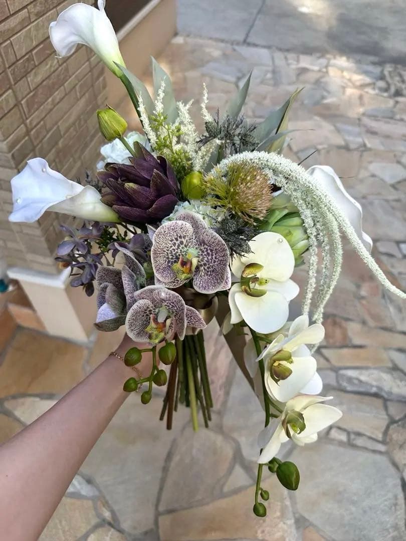 ウェディングブーケ アーティシャルフラワー ブートニア セット 結婚式