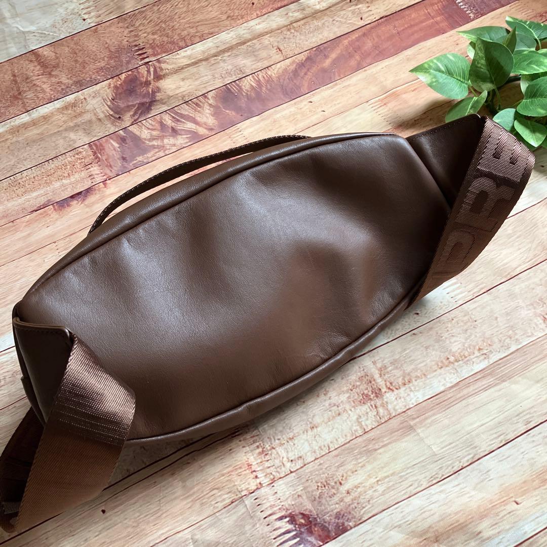 24fw Supreme Leather Waist Bag ブラウン