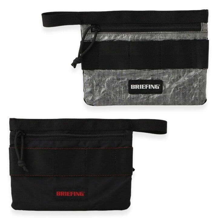 新品タグ付き ブリーフィング TWO SIDE FLAT POUCH 黒 透明