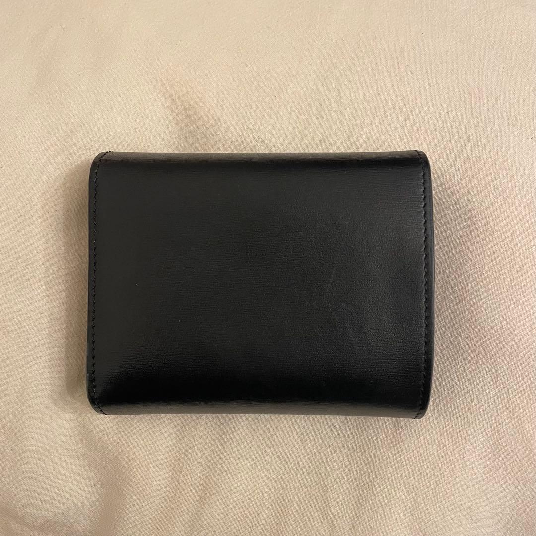 CELINE ブラック 三つ折り財布　スモール フラップウォレット トリオンフ