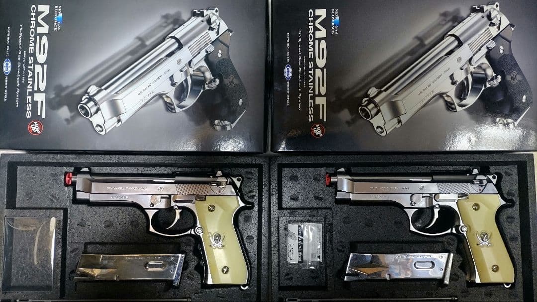 枯*花様 東京マルイガスブローバック M92F クロームステンレスモデルセット