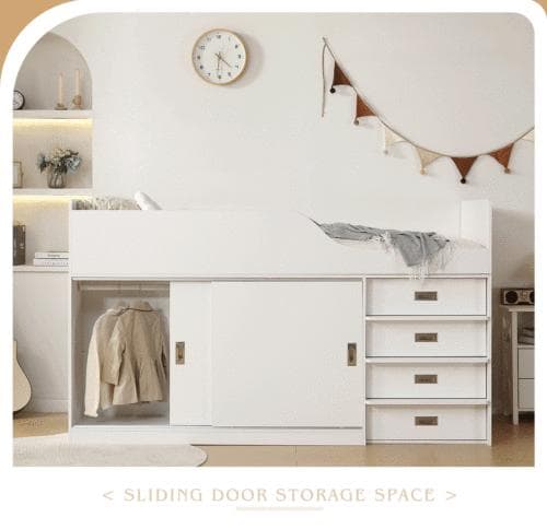 【マット付き】システムベッド ロフトベッド S 木製 高さ115cm シングル