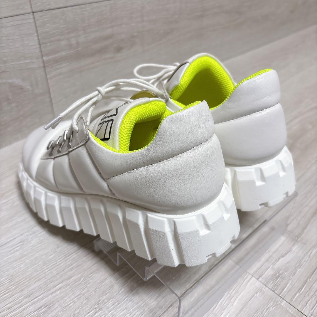 ⭐極美品⭐MANA マナ ロゴ パデット スニーカー 白 23㎝ 厚底