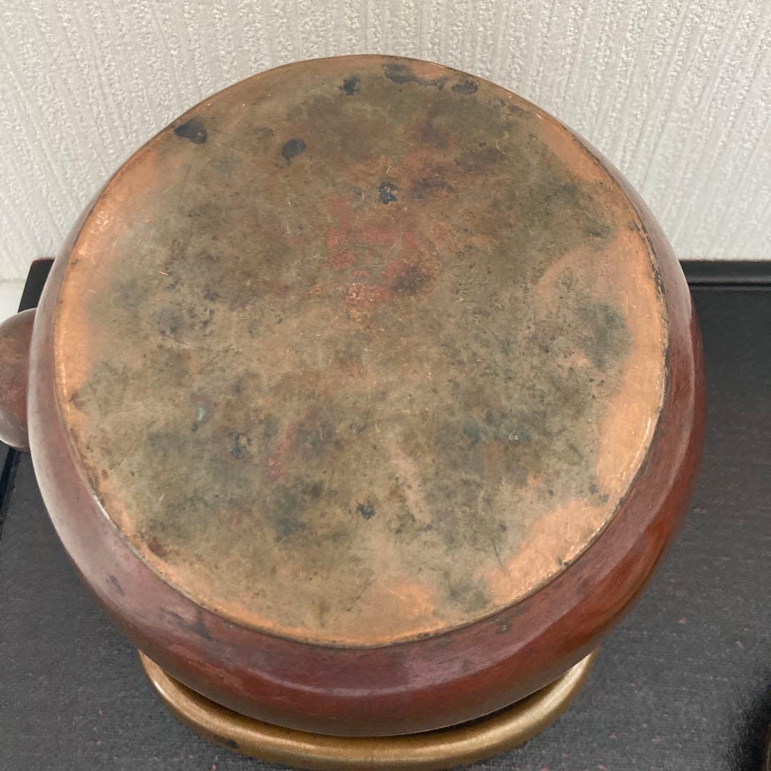 銅器 薬缶　急須　やかん　銅水注　栄専堂　茶道具骨董品