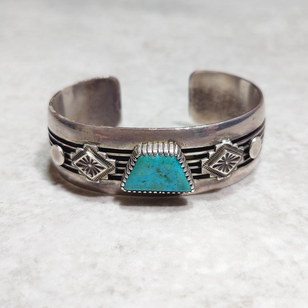 NAVAJO ナバホ Ray King ターコイズバングル SILVER925
