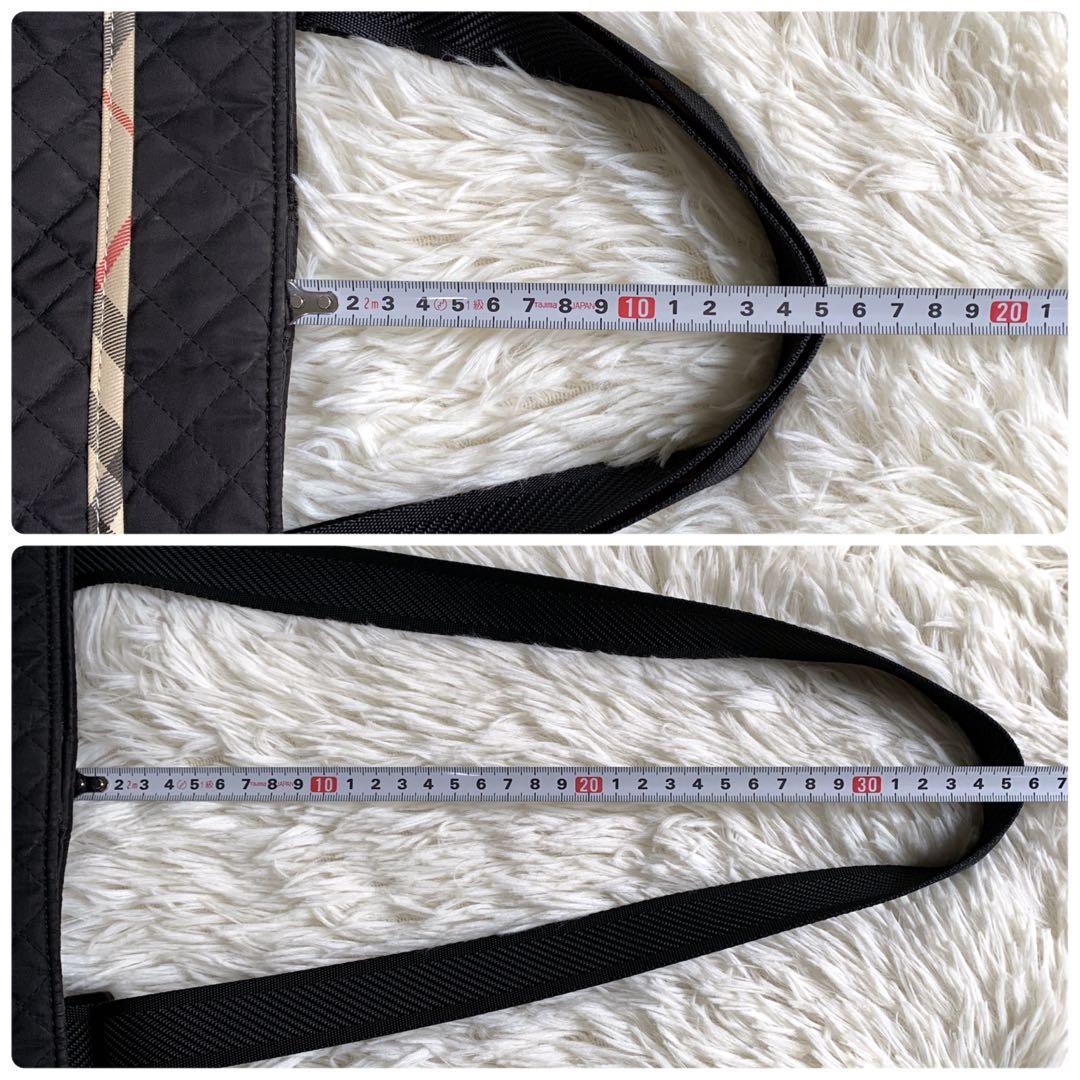 KIKI　バーバリーロンドン・トートバッグ・キルティング・A4・黒