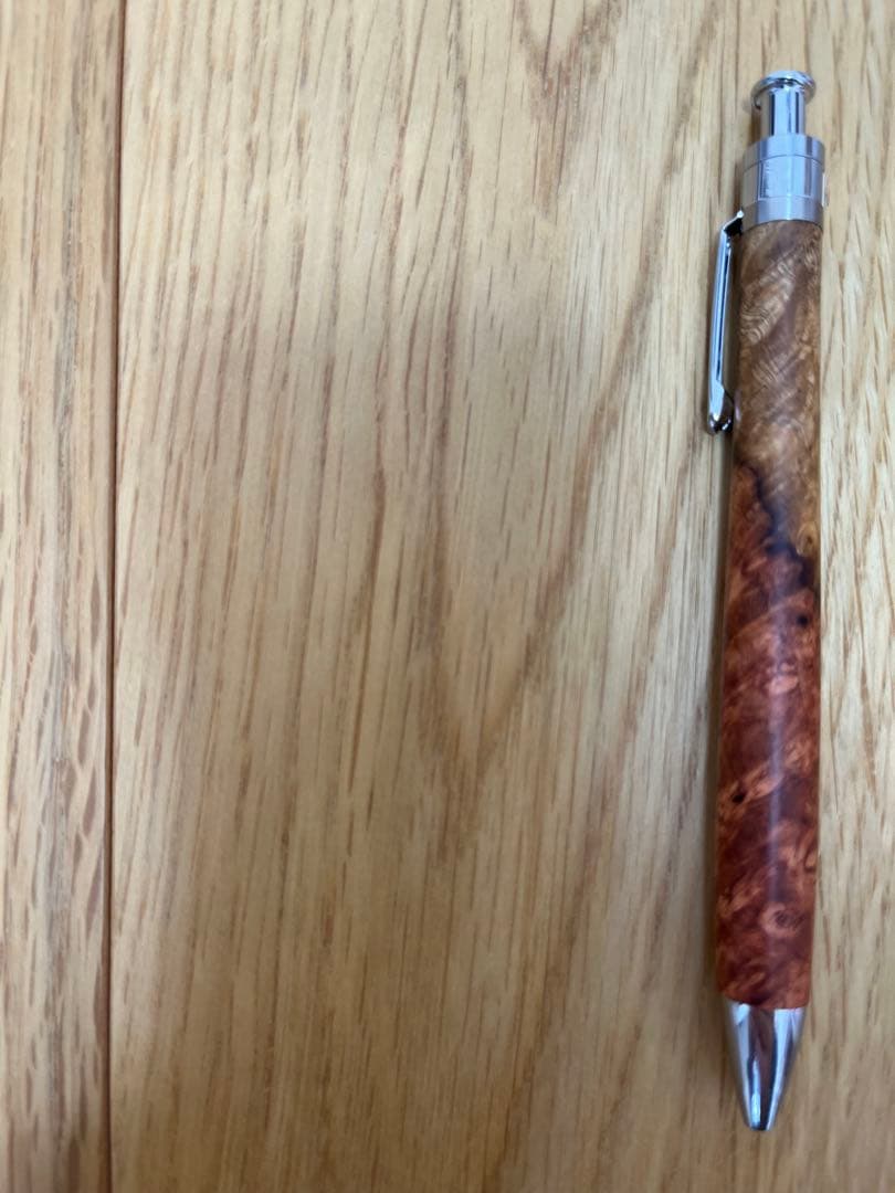 工房楔　ルーチェペン　花梨紅白　真鍮タイプ(ボールペン)