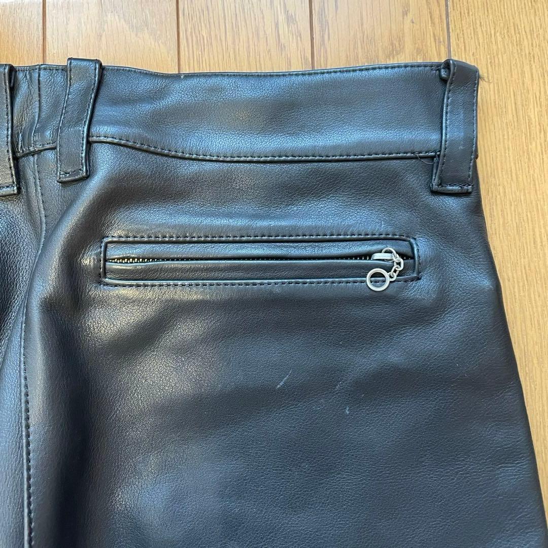 【Jkon 】B's Leather 牛革パンツ　革パン　XL ブラック