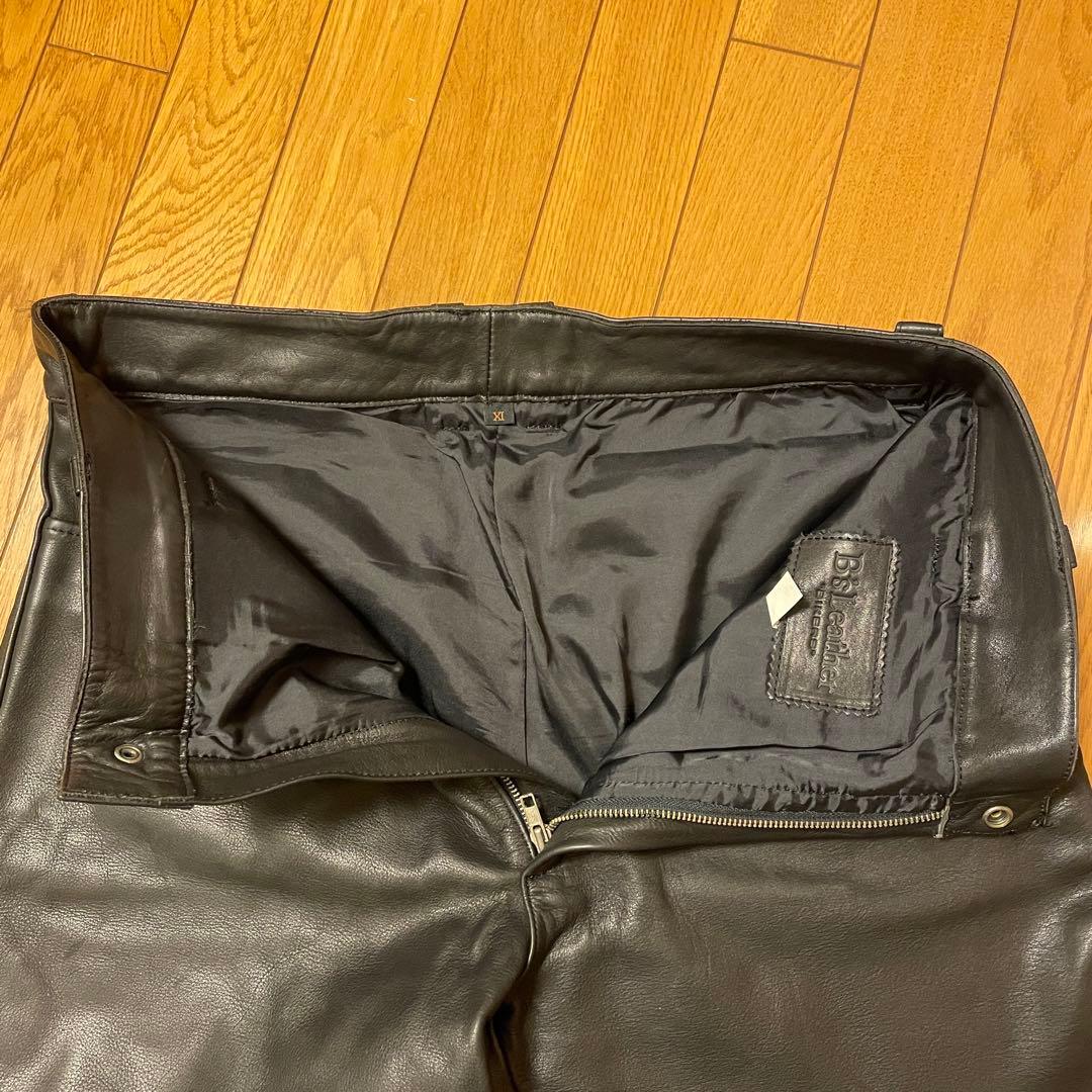 【Jkon 】B's Leather 牛革パンツ　革パン　XL ブラック