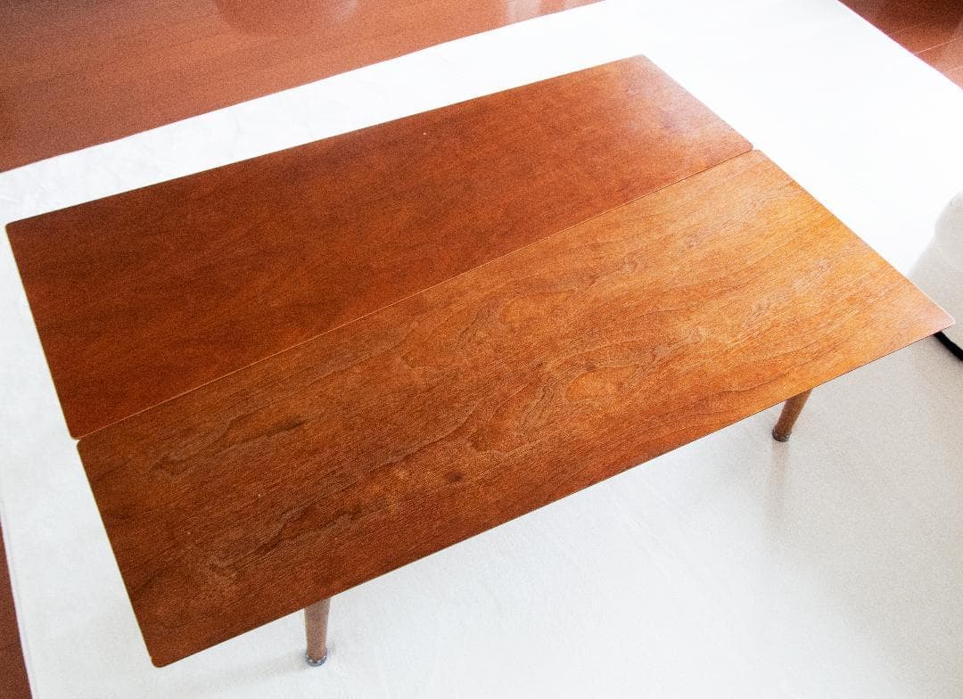 折りたたみ木製！送料込！美品！折りたたみ！ ローテーブル 2点組！