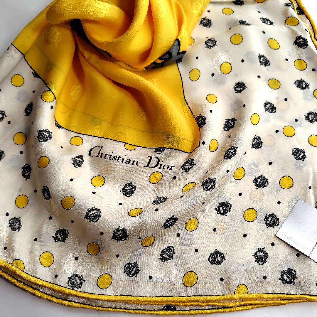 Christian Dior ドット柄シルクストール