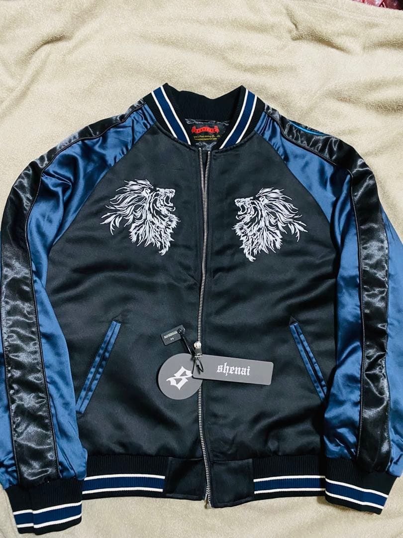 未使用 SKAJAN ライオン 限定 スカジャン unisex 美品 navy