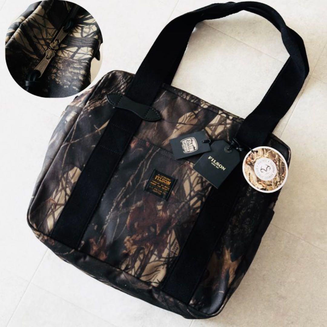 新品未使用タグ付 フィルソン ジッパートートバッグ ウッドカモ 肩掛け A4収納